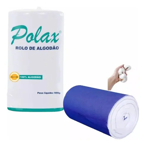 Rolo De Algodão Hidrofilo Polax 500g - Estética, Manicure.