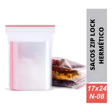 100 Sacos Zip Abre E Fecha Hermético 17x24 Inoven