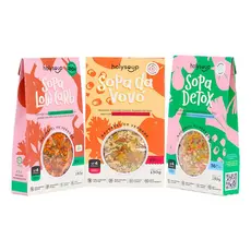 Kit 3 Mais Vendidas Sopa Fit, Sem Glúten, Vegana Holysoup