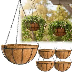 Vaso Fibra De Coco Pendurar Com Pendente de Ferro Decoração Internas Externas Para Plantas