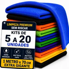 Pano Microfibra Extra Gigante Premium 1 M x 70cm -Neves- Multiuso - Chão - Limpeza Geral -Multicores