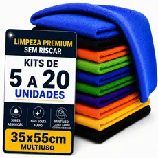 Pano Microfibra Grande Premium 35x55cm - Neves - Multiuso - Chão - Limpeza Geral - Multicores