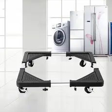 Suporte De Geladeira / Maquina De Lavar E Fogão Inox Com Rodinhas