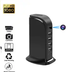Carregador De Porta USB Para Câmera Oculta HD 1080P WiFi , Mini Sem Fio Nanny Cam , Detector De Movimento De