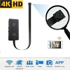 Mini Câmera Wi-Fi 4K , Módulo DIY , Pequena De Segurança Com Detecção De Movimento E Gravação De Loop , webcam Bateria E