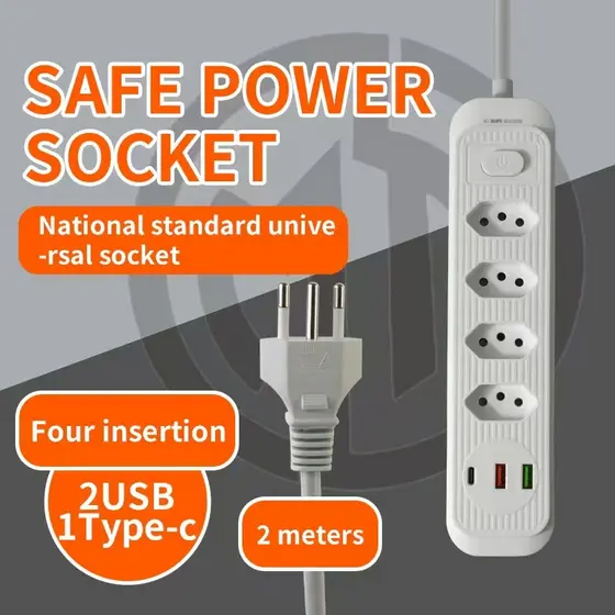 Tomada Brasileira Multifuncional interface USb Tipo c