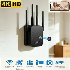 Repetidor Wi-Fi Com mini Câmera 1080P HD IP De Gravação De Áudio E Vídeo Sem Fio Segurança Em Casa APP Remota Anti-Roubo