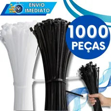 KIT Jogo 1000 Abraçadeira de Nylon Enforca Gato Braçadeira Cintas Plásticas Super Resistente Presilha Diversas Medidas