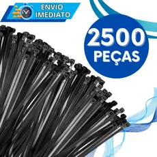 KIT Jogo 1000/2500 Unidades Abraçadeira de Nylon Enforca Gato Braçadeira Cintas Plásticas Presilha Diversas Medidas