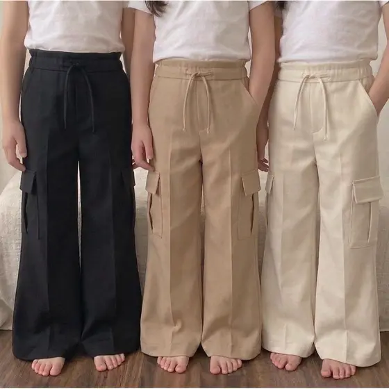 Calça Infantil e Juvenil Cargo Menina Alfaiataria Moda Blogueirinha