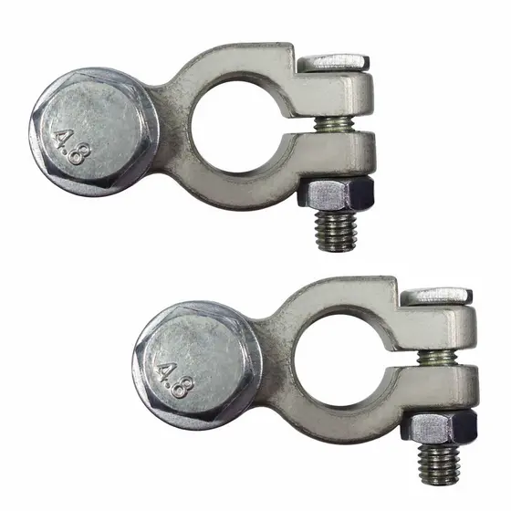 TERMINAL BATERIA REFORCADO P PONTEIRAS FUROS SUP A 10MM KIT C 2 PCS POLARIZADAS