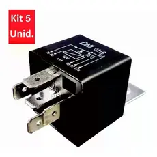 5 Relés Auxiliares Universais 12V e 40/30A - DNI 0116