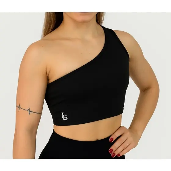 Top Fitness Feminino Ombro Único Academia e Treino