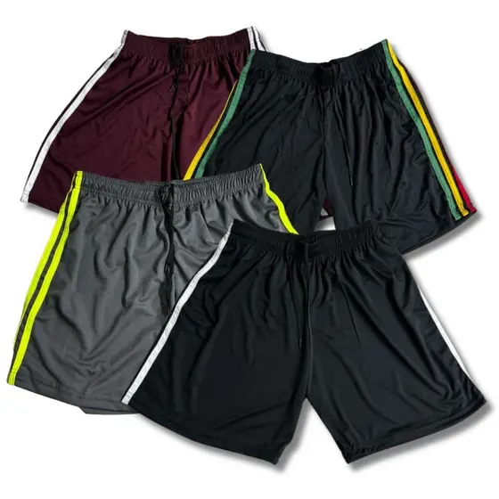 Kit 4 Shorts Calção Masculino Confortável Treino Academia Corrida Futebol