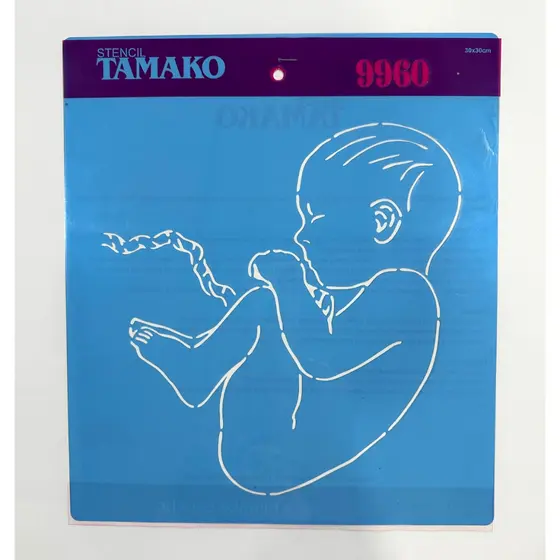 Stencil Gestacional Molde para Pintura e Artesanato 30x30