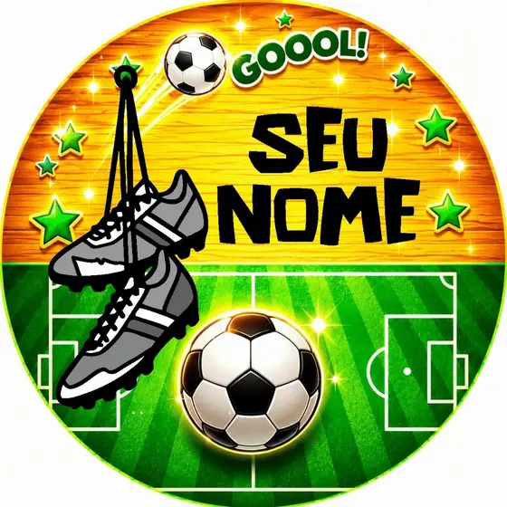 QUADRO FUTEBOL PERSONALIZADO SEU NOME JOGADOR CHUTEIRA CAMPO ENFEITE DE PORTA DECORAÇÃO QUARTO INFANTIL