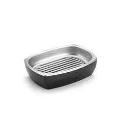 Saboneteira Cromada com Base Desmontavel Design Prático Suporte Banheiro Arthi