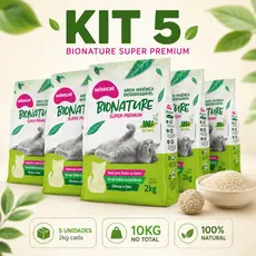 Kit 5 Areia Sanitária De Mandioca Granulado Para Gatos Biodegradável Wisecat
