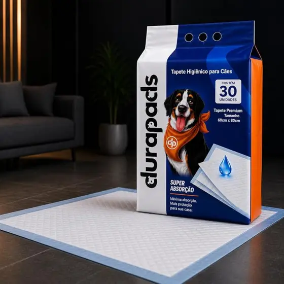 Tapete Higiênico para Cachorro Durapads 80 x 60cm - 30 Unidades