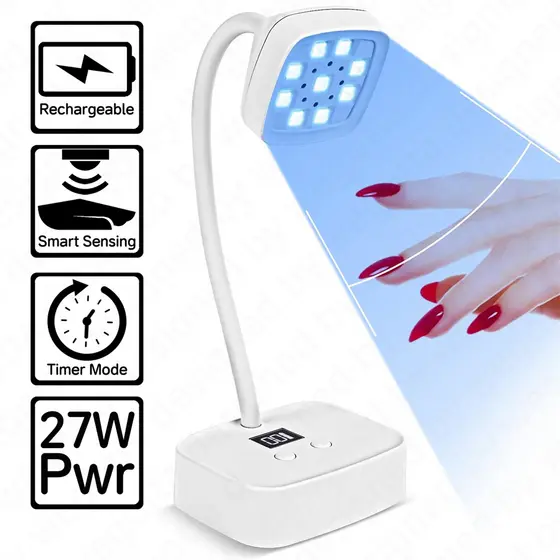Cabine Sun UV LED Potente Secagem Rápida Gel,Luz UV LED Para Unha Recarregável Para Cura De Resina