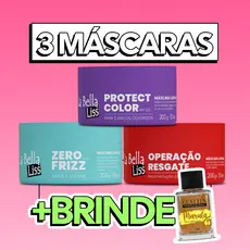 Kit 3 Máscaras de tratamento capilar Hidratação / Nutrição / Reconstrução Cronograma Capilar