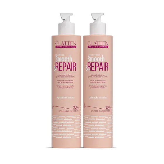 Combo Smooth & Repair – Shampoo 300ml + Condicionador 300ml
