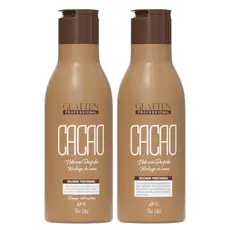 Kit Escova Cacau Glatten Máscara para Alisamento e Shampoo Anti Resíduos