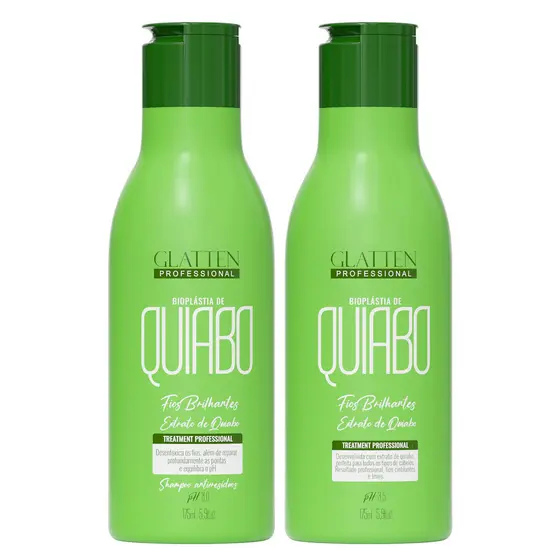 Kit Escova Quiabo Máscara para Alisamento e Shampoo Anti Resíduos