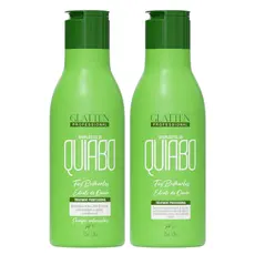 Kit Escova Quiabo Máscara para Alisamento e Shampoo Anti Resíduos