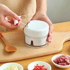 Fatiador Mini Multiprocessador Alimentos Manual Aço Inoxidável Triturador Cortador Alho Temperos