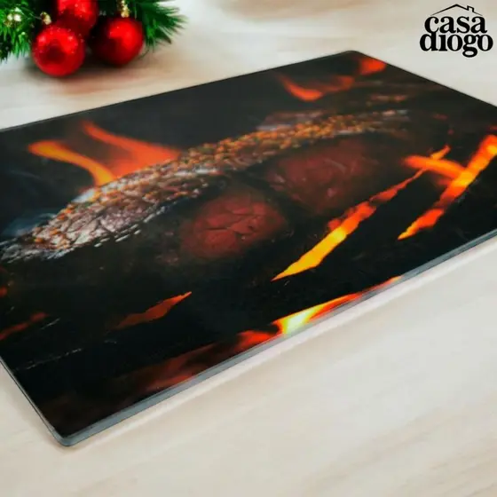 Tábua de Corte De Vidro Temperado Churrasco, queijos, legumes carnes Culinária Bar Man Cozinha