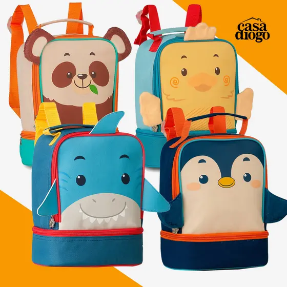 Lancheiras Térmica Infantil Com Alça Escolar Recreio Lanchinho Para Criança Volta Às Aulas Viagem