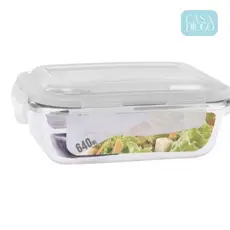 Pote Vidro Hermético Marmita Mantimentos Tampa 640ml