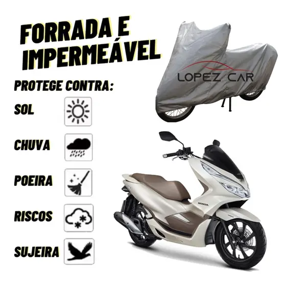 Capa Cobrir Moto Honda PCX Impermeável Protege Sol Chuva Poeira