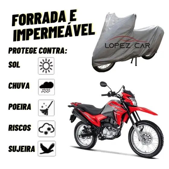 Capa Cobrir Moto Honda BROS 160 Impermeável Protege Sol Chuva Poeira