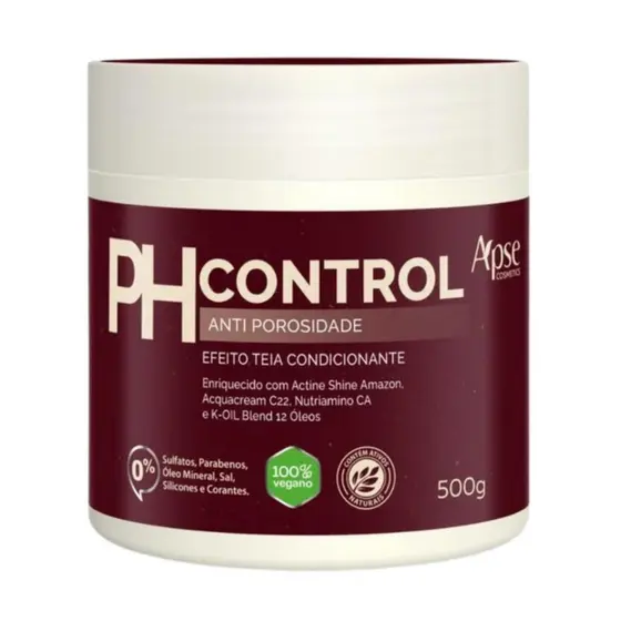 Mascara Apse Ph Control Anti Porosidade Condicionante Capilar Vegano Apice 500g