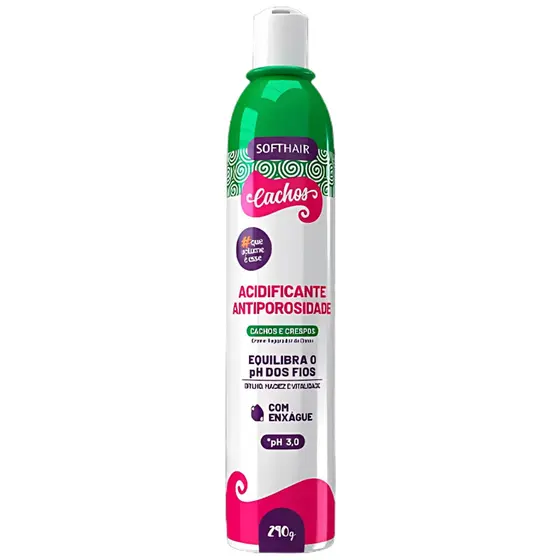 Acidificante Antiporosidade Capilar Creme Cabelo Cachos E Crespos Regulador Ph Soft Hair 290g