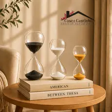 Ampulheta Decorativa Vidro Luxo | Relógio de Areia 15/5/30 Min Vidro Resistente Escritório e Sala