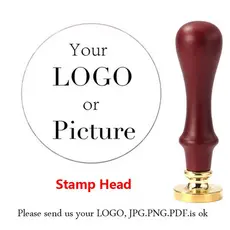 Logo Personalizar selagem cera carimbos própria personalidade Logo personalizado feito único sinete cabeças de cobre casamento aniversário negócio
