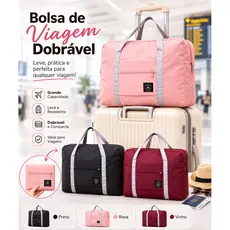 Mala de viagem dobrável portatíl e impermeável com grande capacidade