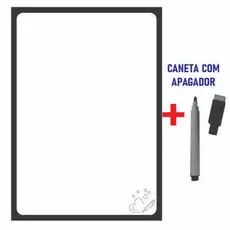 Imã de Geladeira Planner Semanal com Caneta Escreve e Apaga Magnético