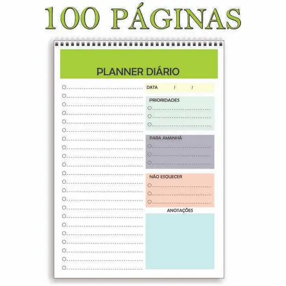 Agenda 2027 Caderno de Anotações Planner Diário