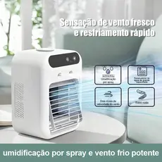 GRANDE Ar Condicionado Climatizador Umidificador Ventilador Portátil Led Quarto Sala Escritório Mesa