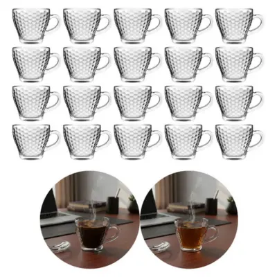 Jogo 20 Xícaras De Café Chá Vidro Honey Morocco 90ml 20 Peças Morocco Honey