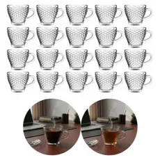 Jogo 20 Xícaras De Café Chá Vidro Honey Morocco 90ml 20 Peças Morocco Honey