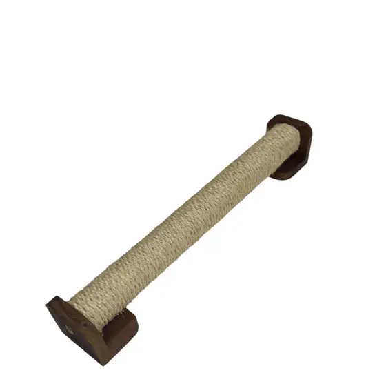 Arranhador De Parede Para Gatos Com Corda Sisal Madeira Cor Cerejeira