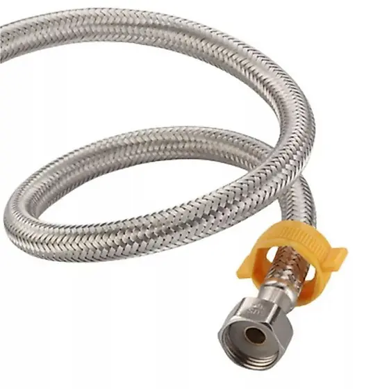 Engate Flexível de Aço Inox Trançado para Água Quente e Fria - 60cm