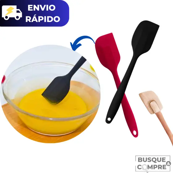 Mini Espátula Raspadora Silicone Reta Utensílio Cozinha Bolo Massa