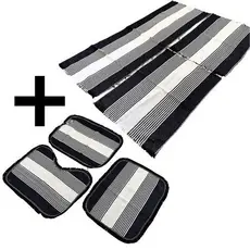 Kit Tapete para Cozinha e Tapete para Banheiro 6 Peças | 100% Algodão | Lavável e não solta tinta | Promoção Tapetes