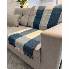 Manta Para Sofá Luxuosa Decoração Sala| Tamanho 210X120 | King Grande Protetora, 100% Algodão